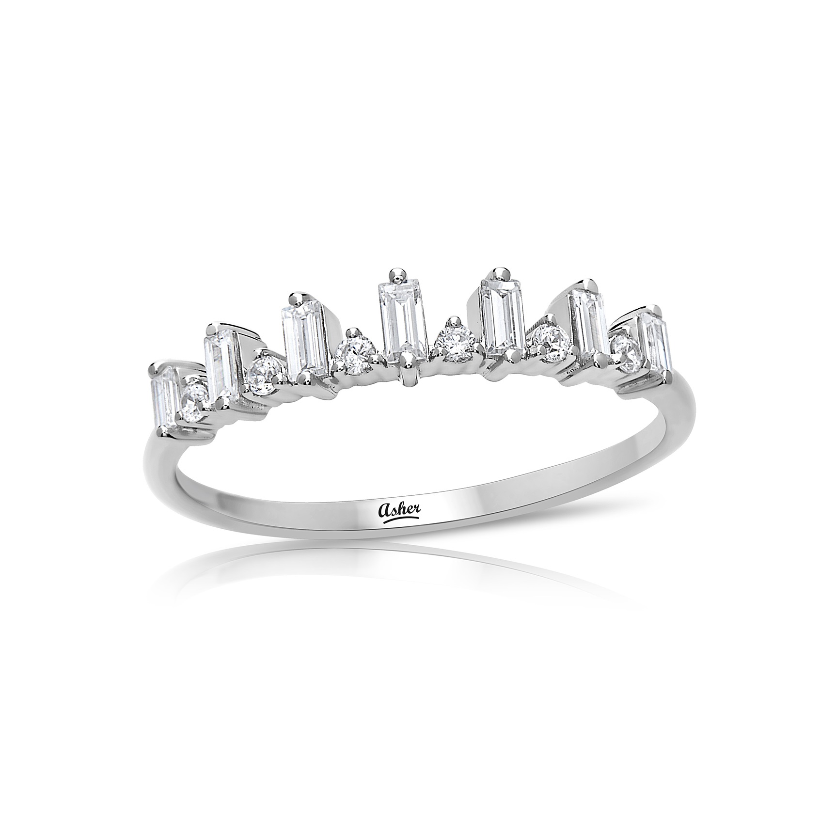 14k diamond tiara band